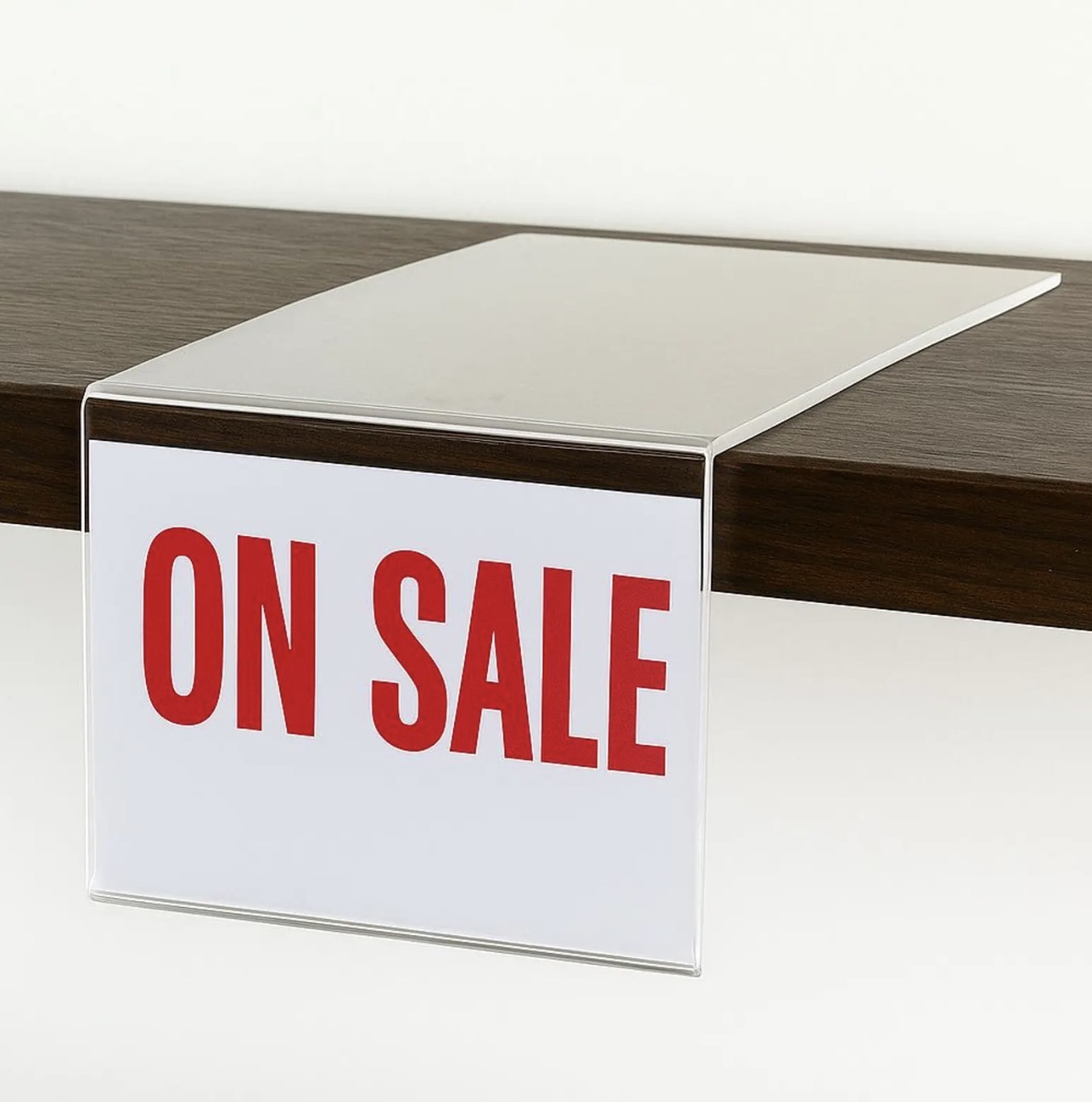 Acrylic shelf talker sign holder