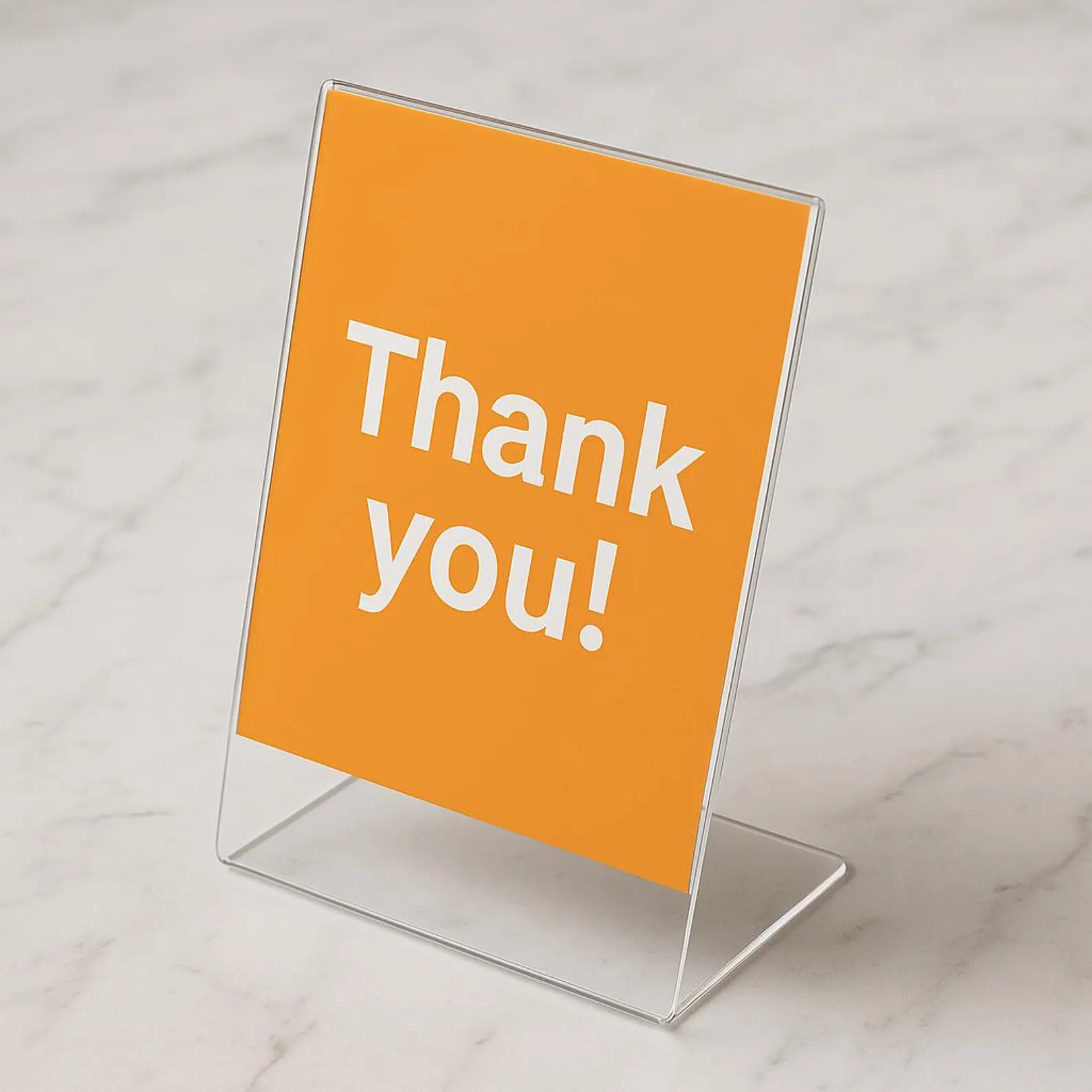Slant-back display sign holder
